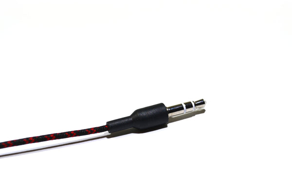 Black & Red Earbuds with Microphone & Remote Control