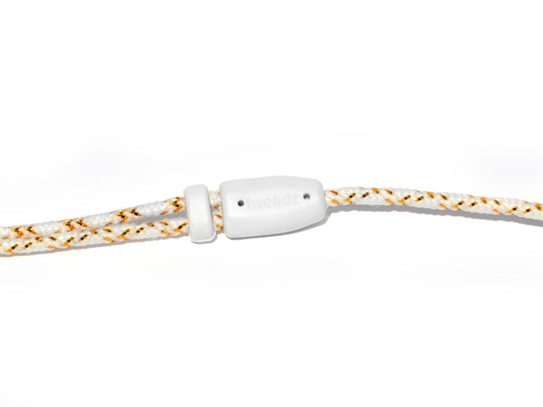 White & Gold Earbuds with Microphone & Remote Control