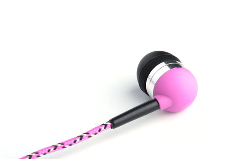 Pink Earbuds with Microphone & Remote Control
