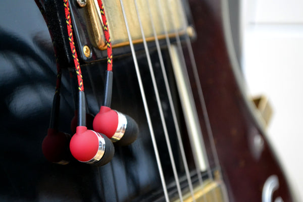 Red Earbuds with Microphone & Remote Control